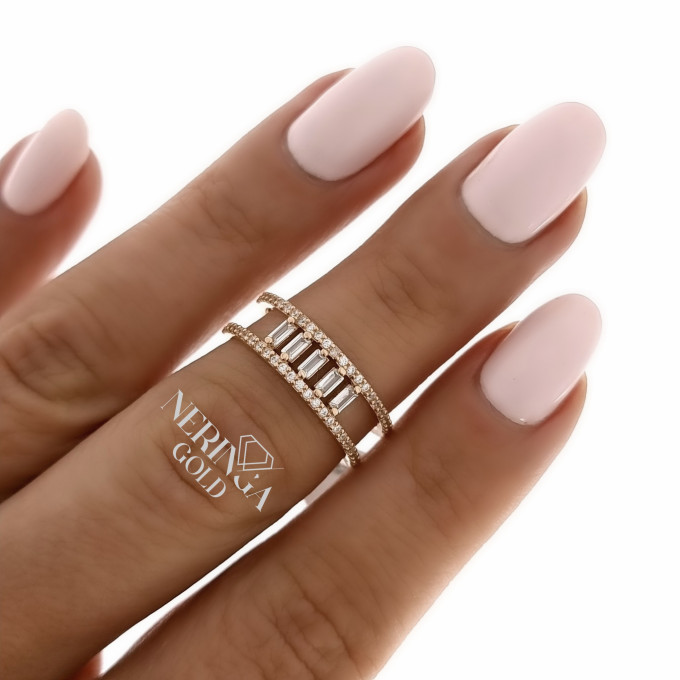 Rose gold women's ring #63805