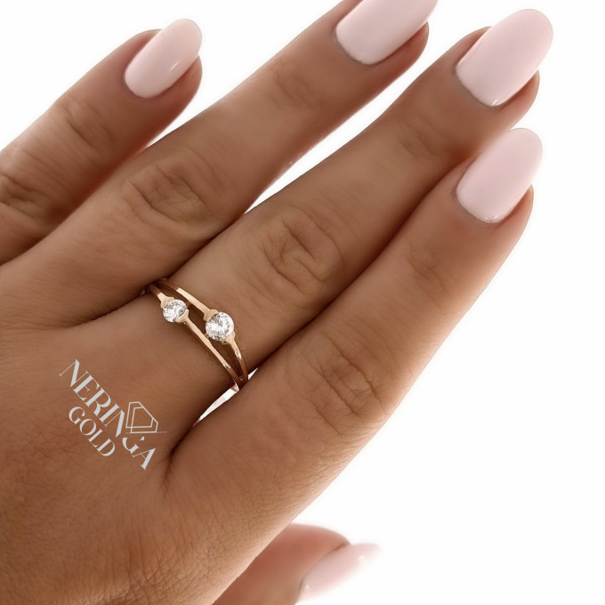Rose gold women's ring #63784 Rose gold women's ring #63784