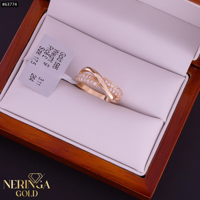 Rose gold women's ring #63774