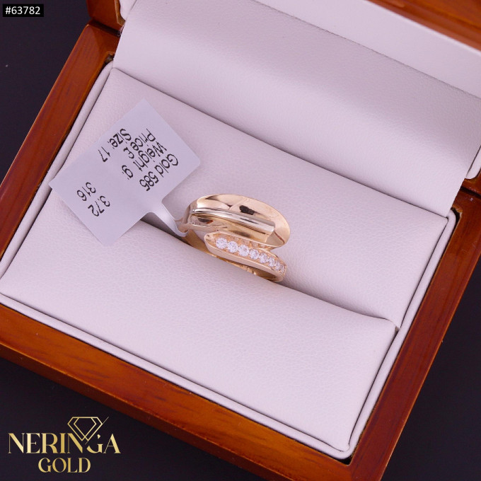 White rose gold women's ring #63782 White rose gold women's ring #63782