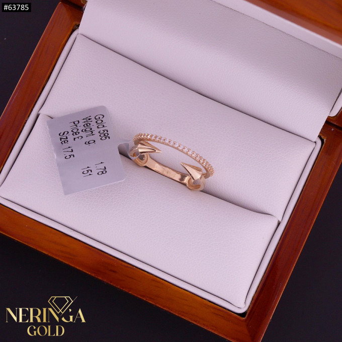 Rose gold women's ring #63785