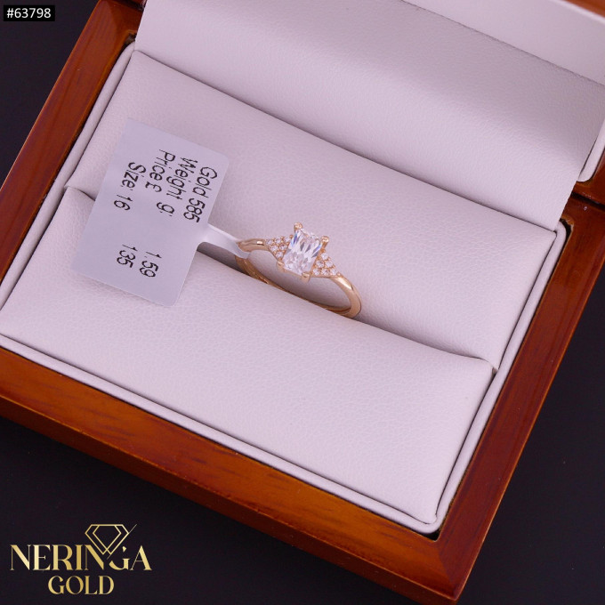 Rose gold women's ring #63798