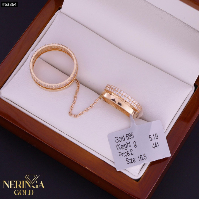 Rose gold women's ring #63864