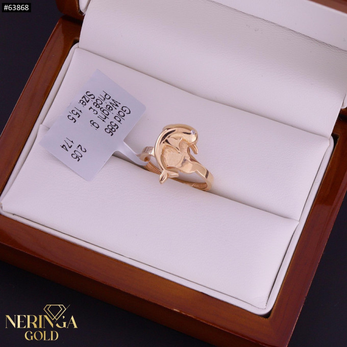 Rose gold women's ring #63868