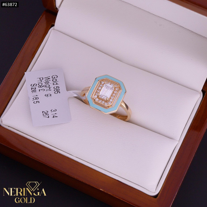 Rose gold women's ring #63872