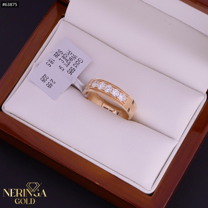 Rose gold women's ring #63875