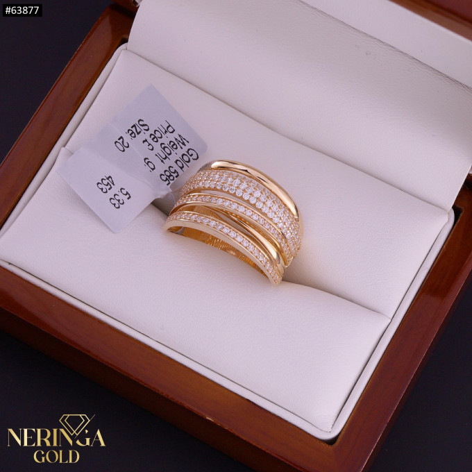 Rose gold women's ring #63877