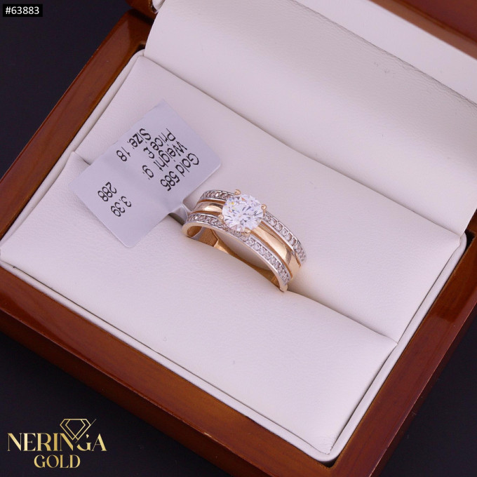 Rose gold women's ring #63883