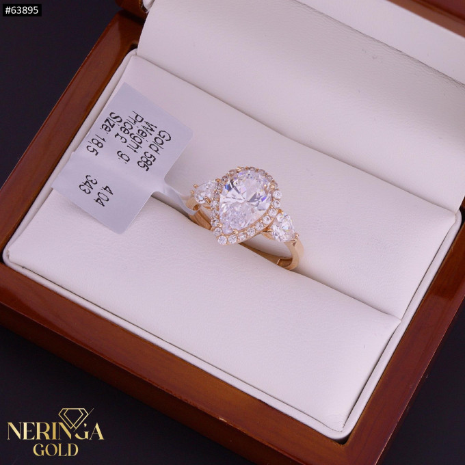 Rose gold women's ring #63895