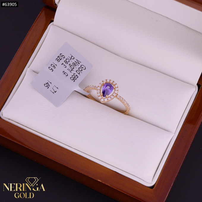 Rose gold women's ring #63905