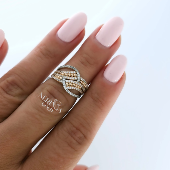 Rose gold women's ring #63870 Rose gold women's ring #63870
