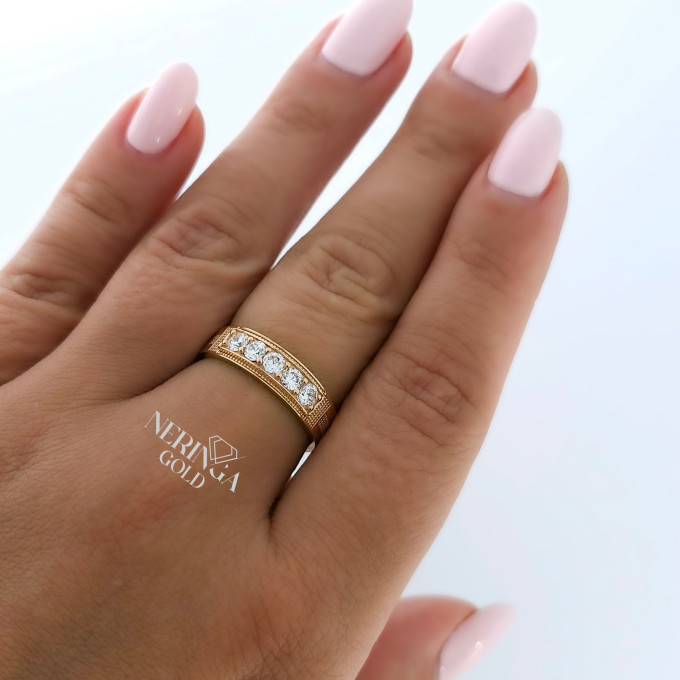 Rose gold women's ring #63875