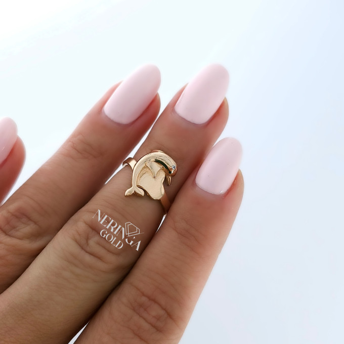 Rose gold women's ring #63868
