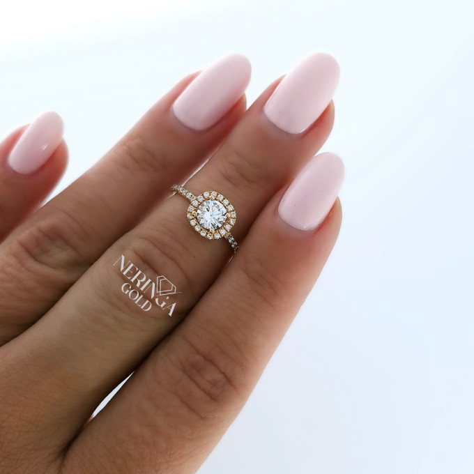 Rose gold women's ring #63874