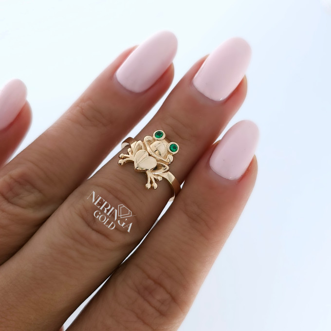 Rose gold women's ring #63869