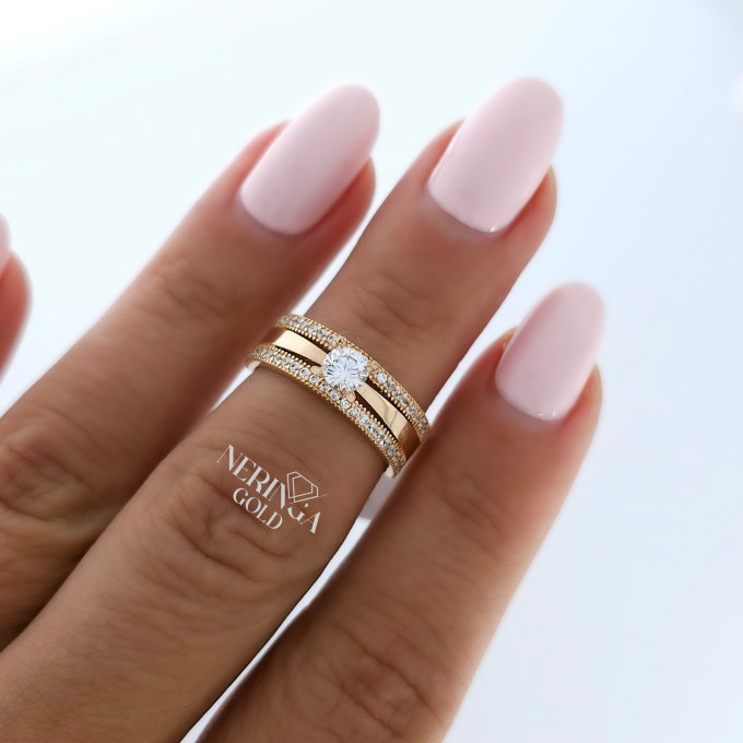 Rose gold women's ring #62689 Rose gold women's ring #62689