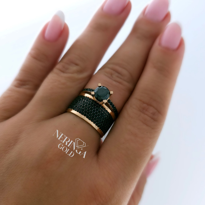 Rose gold women's ring #60850