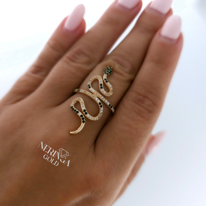 Rose gold women's ring #62703