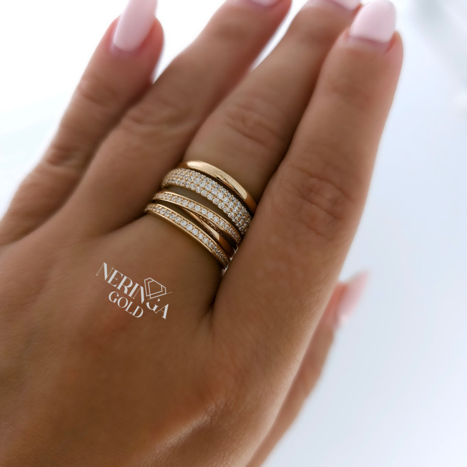 Rose gold women's ring #62564 Rose gold women's ring #62564