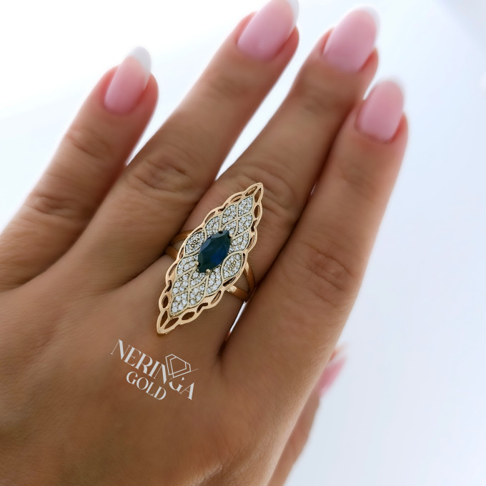 White rose gold women's ring #60911 White rose gold women's ring #60911