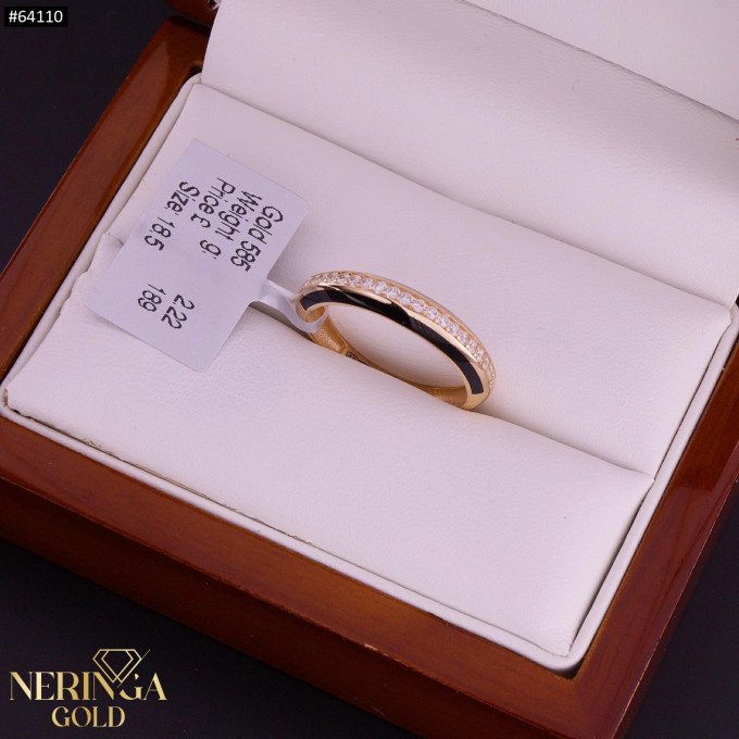 Rose gold women's ring #64110