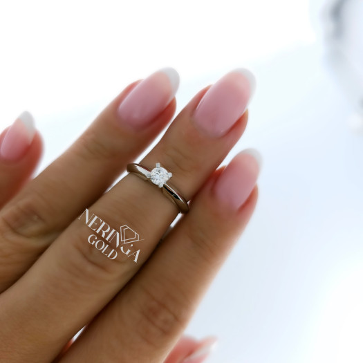 White gold women's ring #64203