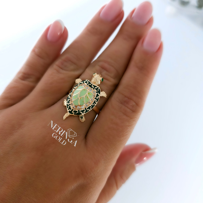 Rose gold women's ring #64845