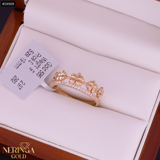 Rose gold women's ring #59909