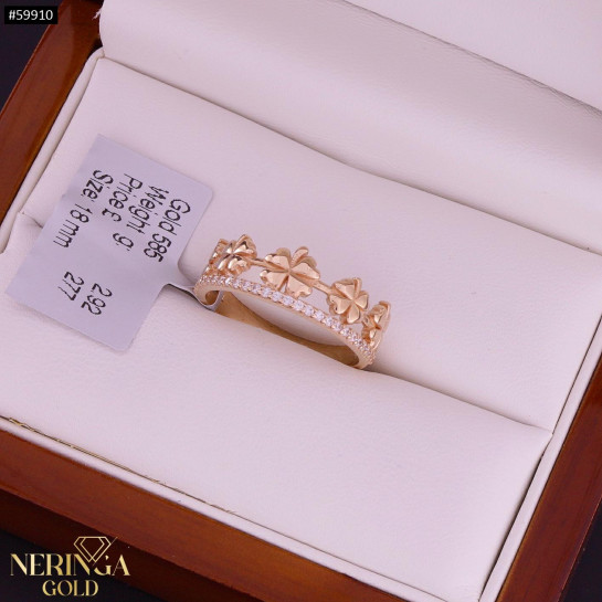 Rose gold women's ring #59910