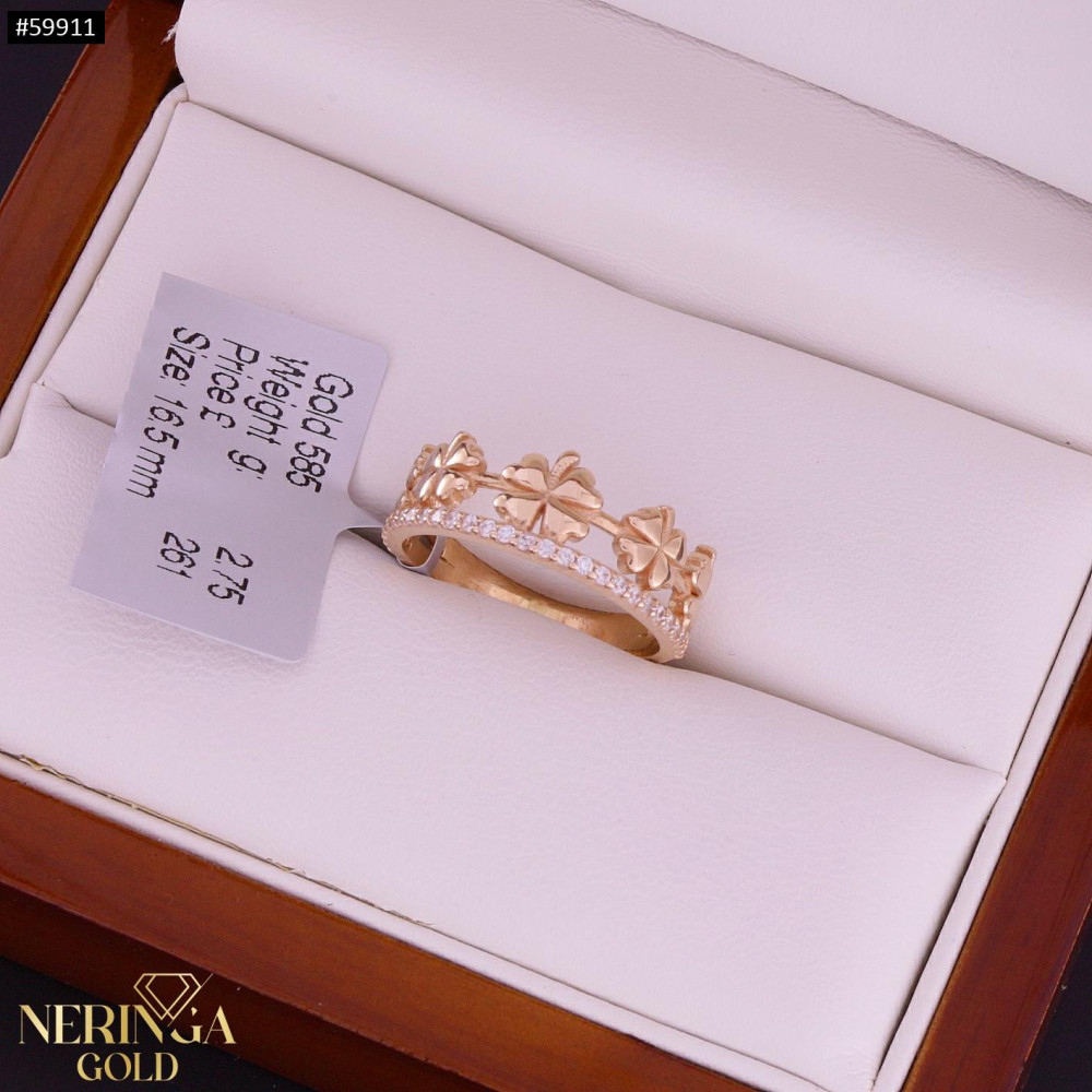 Rose gold women's ring #59911