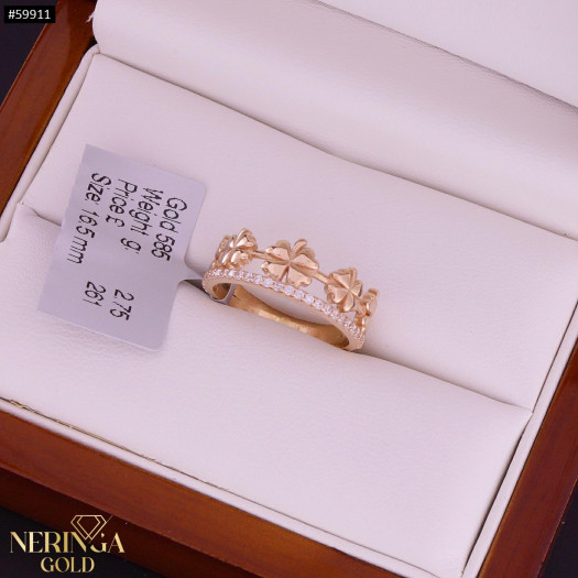 Rose gold women's ring #59911