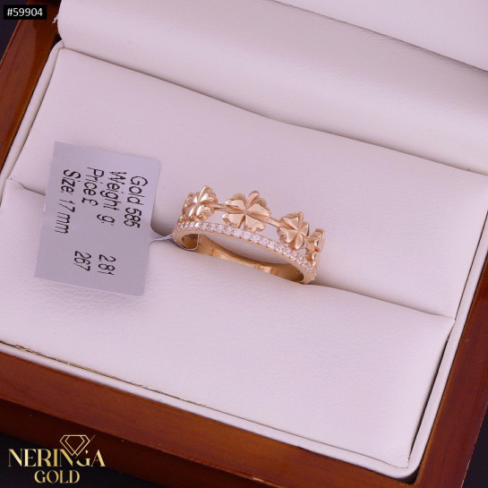 Rose gold women's ring #59904