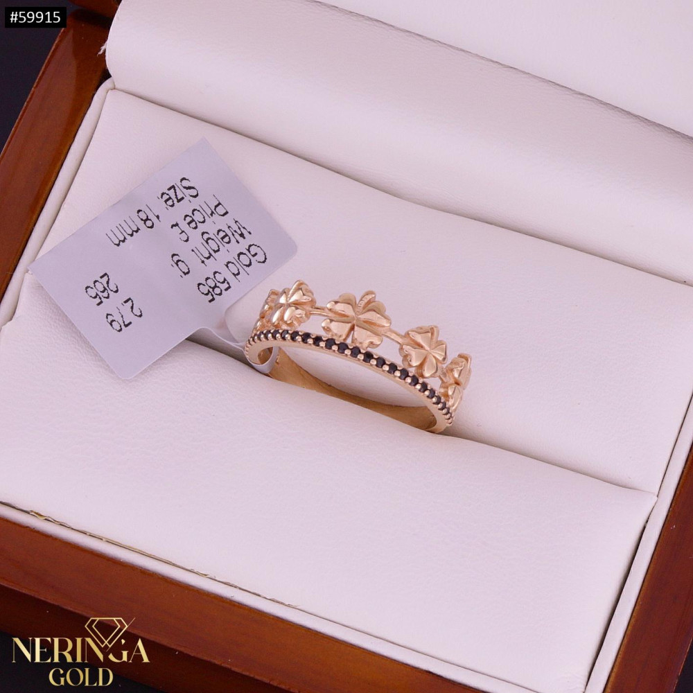 Rose gold women's ring #59915