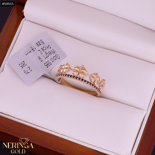 Rose gold women's ring #59915