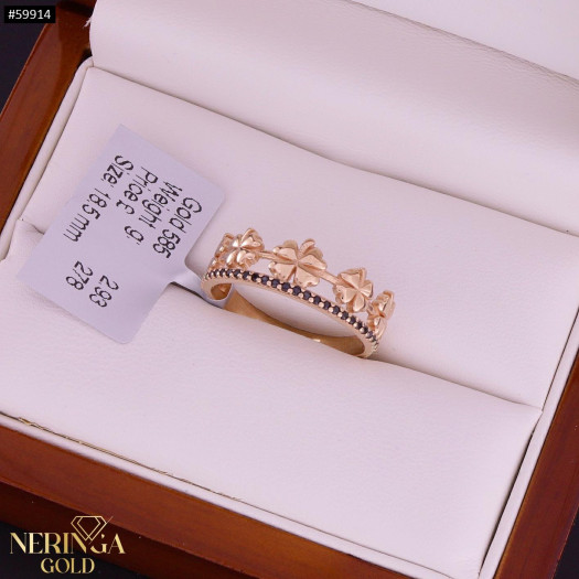Rose gold women's ring #59914