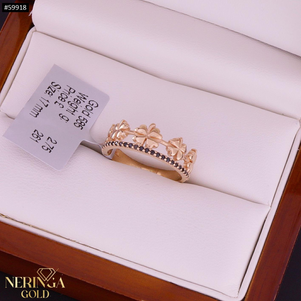 Rose gold women's ring #59918