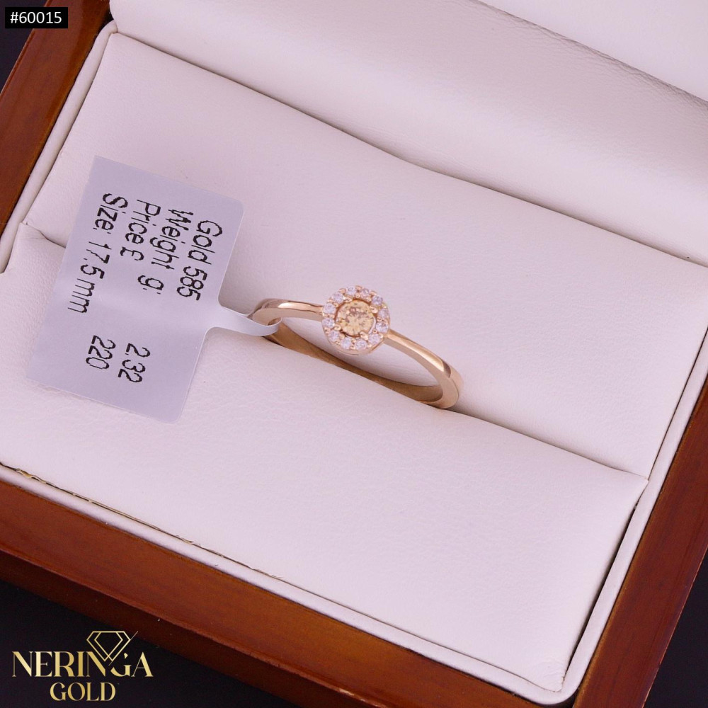 Rose gold women's ring #60015