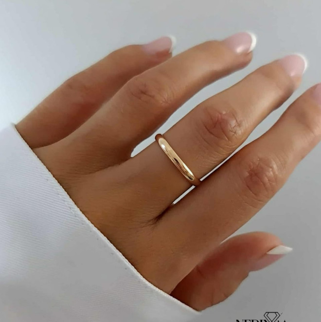 Rose gold wedding ring #64885
