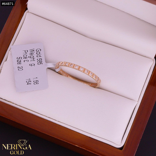 Rose gold women's ring #64871