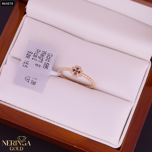 Rose gold women's ring #64878