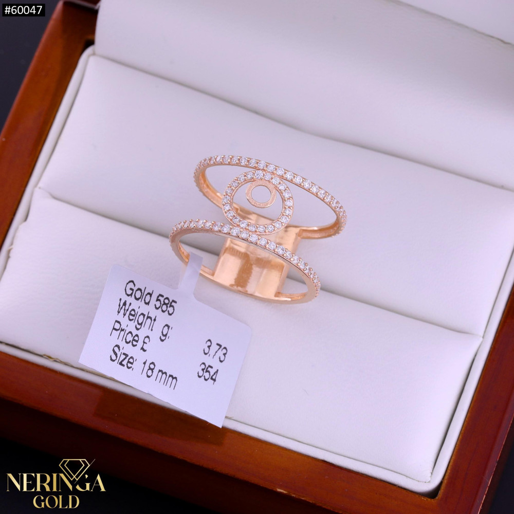 Rose gold women's ring #60047