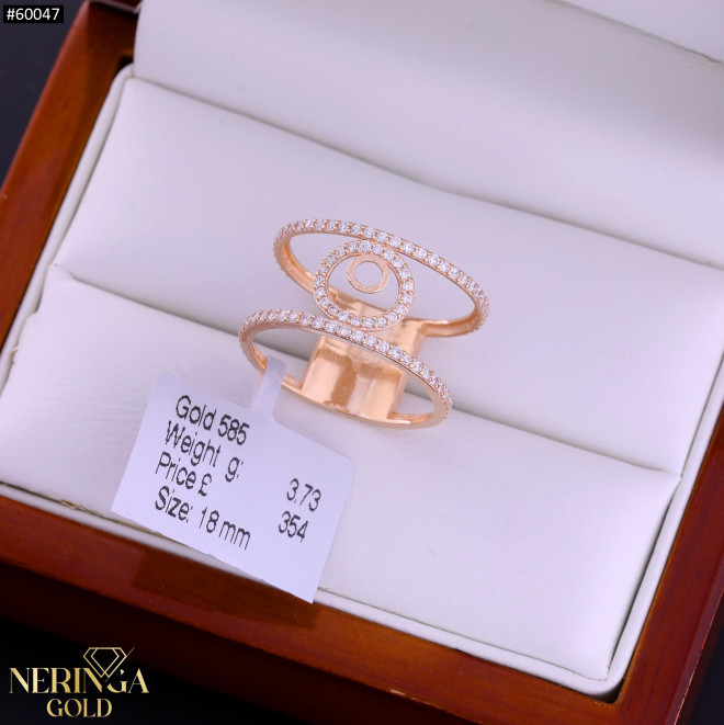 Rose gold women's ring #60047