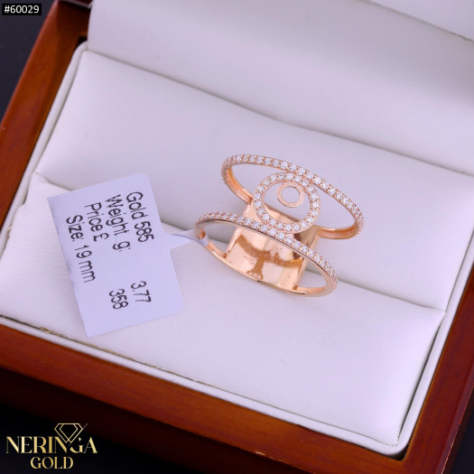 Rose gold women's ring #60029