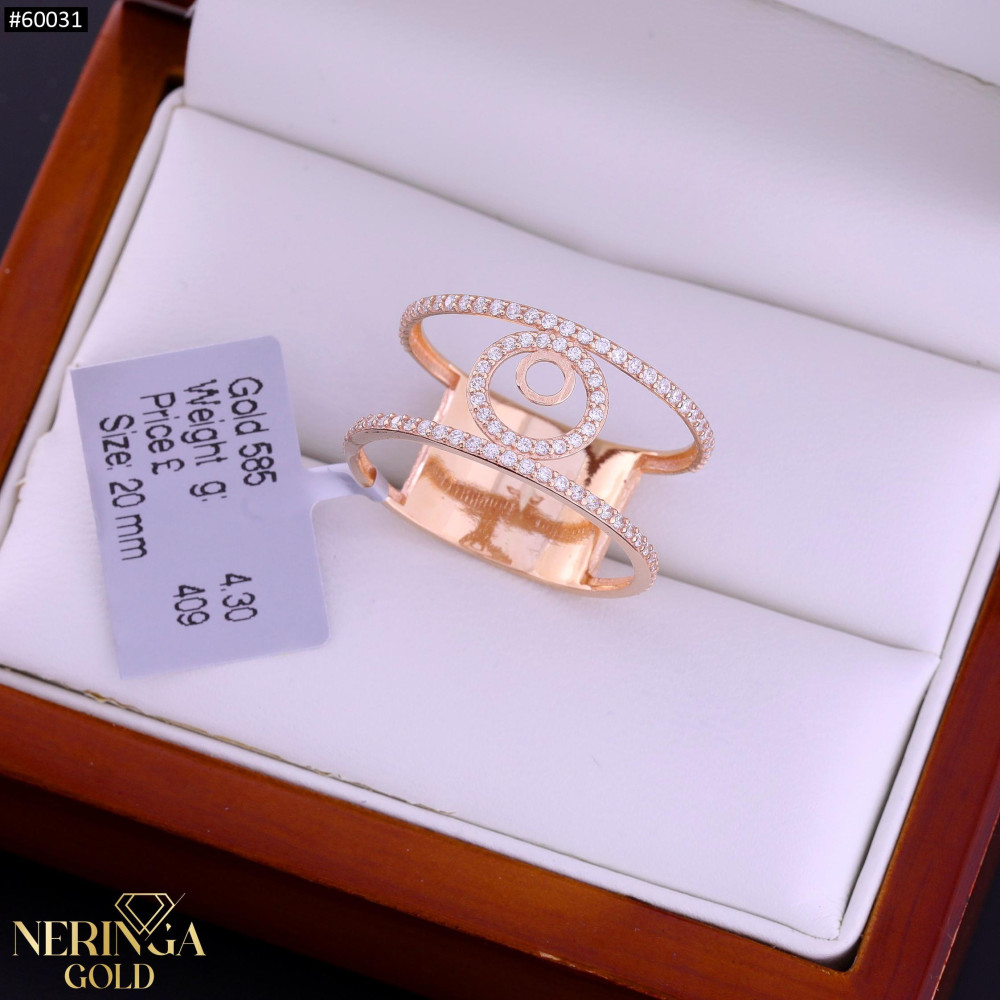 Rose gold women's ring #60031