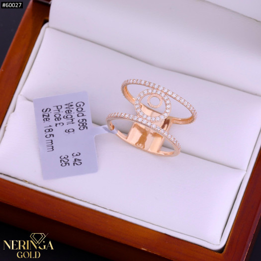 Rose gold women's ring #60027