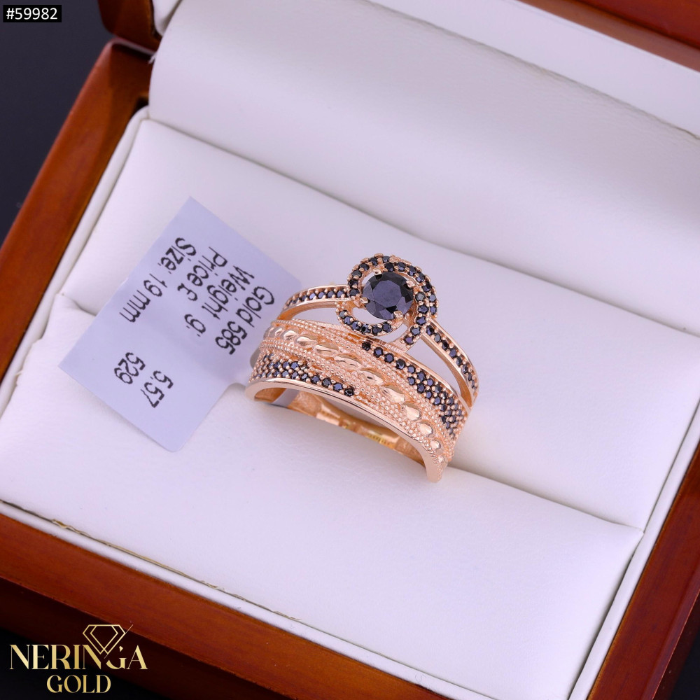 Rose gold women's ring #59982