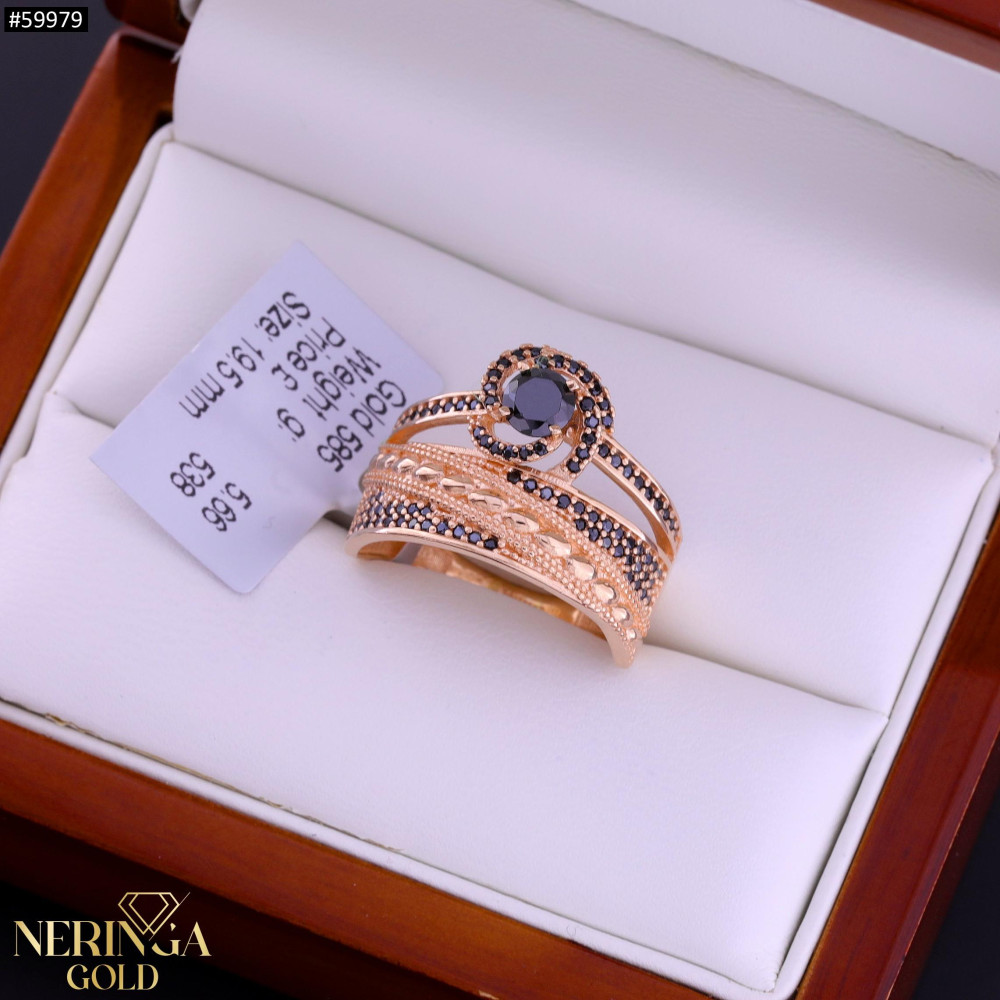 Rose gold women's ring #59979