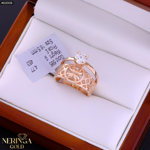 Rose gold women's ring #60008