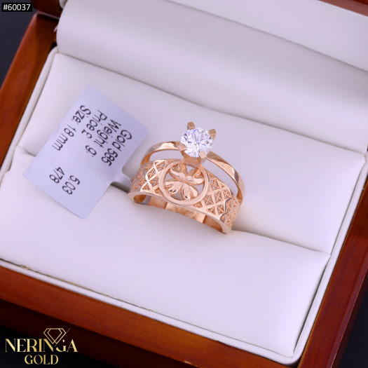 Rose gold women's ring #60037