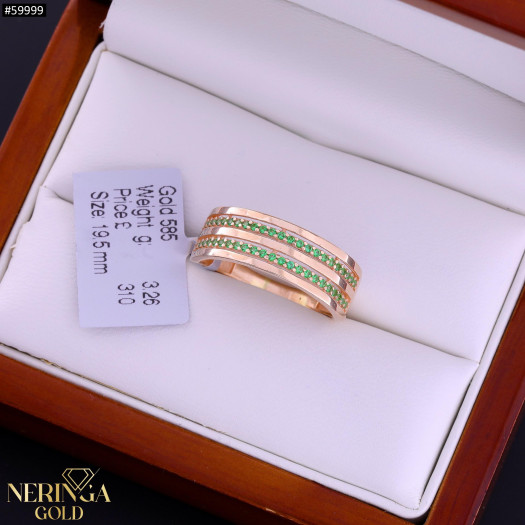 Rose gold women's ring #59999